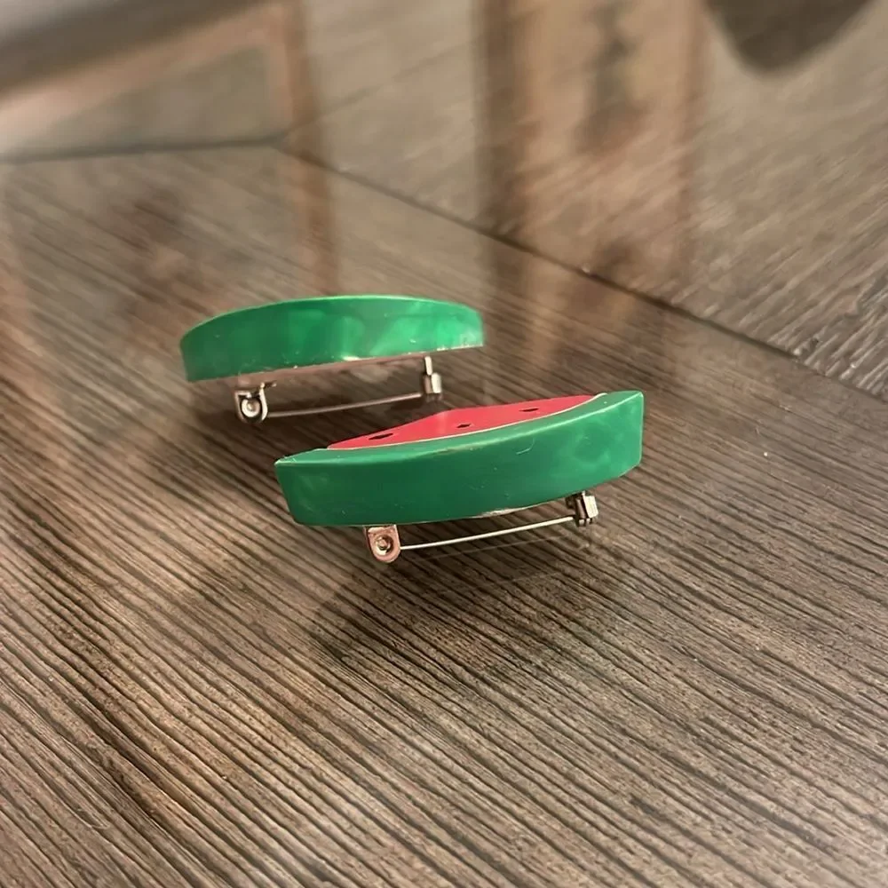 Vintage 1980’s Resign Watermelon Fruit Pins